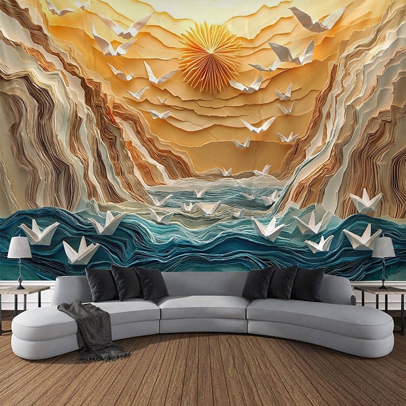 Landscape Mountain Hanging Tapestry Wall Art Large Tapestry Mural Decor Photograph Backdrop Blanket Curtain Home Bedroom Living Room Decoration4