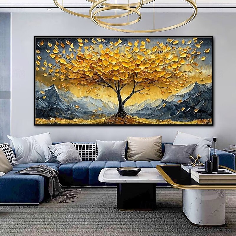 Mintura Handmade 3D Tree Landscape Oil Paintings On Canvas Wall Art Decoration Modern Abstract Picture For Home Decor Rolled Frameless Unstretched Painting3