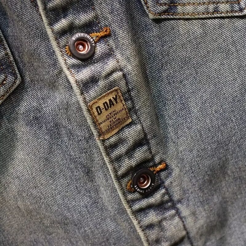 Men's Lightweight Jacket Denim Jacket Formal Home Windbreaker Durable Pocket Classic Spring Fall Winter Solid Color Active Vintage Turndown Regular Dark Grey Jacket4