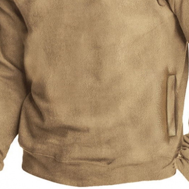 Men's Polo Sweatshirt Polar Fleece Quarter Zip Sweatshirt Khaki Half Zip Plain Pocket Sports & Outdoor Daily Holiday Polyester Streetwear Basic Casual Winter Autumn / Fall Clothing Apparel Hoodies3