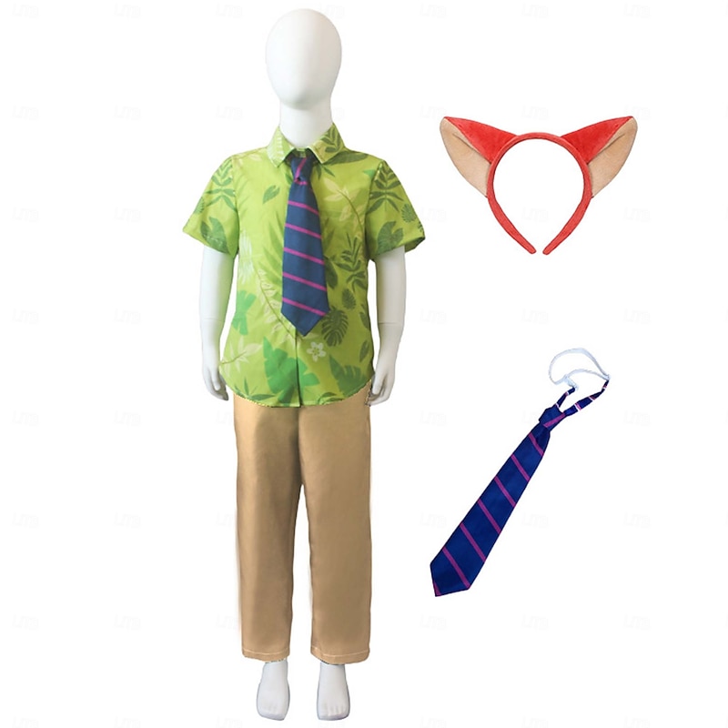 Zootopia Nick Wilde Outfits Costume Adventure Movie Casual Movie Cosplay for Men's Boys Kid's Adults' Halloween Carnival World Book Day Performance Educational Dress Up School Event Dress Up