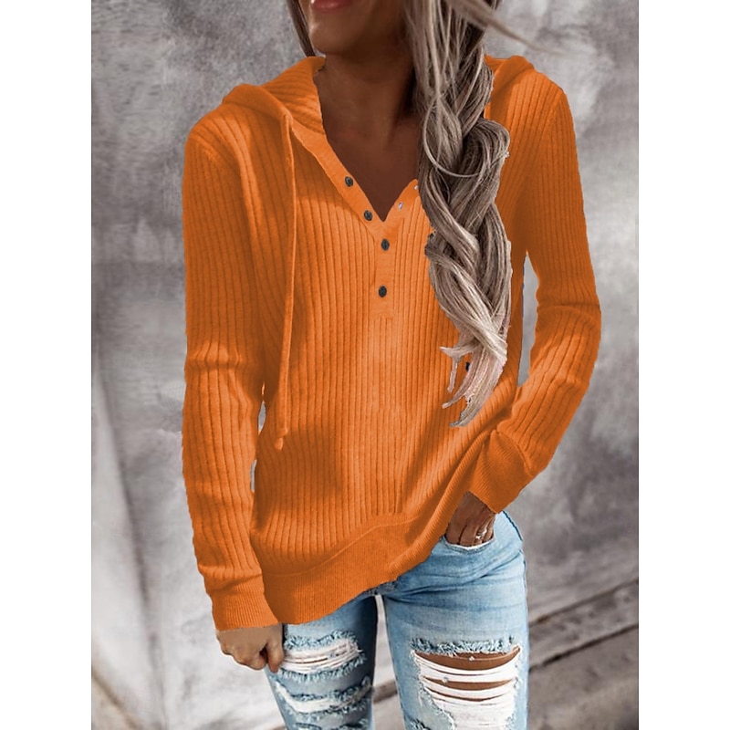 Women's Sweater Cardigan Elegant Fashion Streetwear Pure Color Hooded Knitted Hooded Long Sleeve Regular Tops Knit Outdoor Daily Weekend Black White Fall Winter4