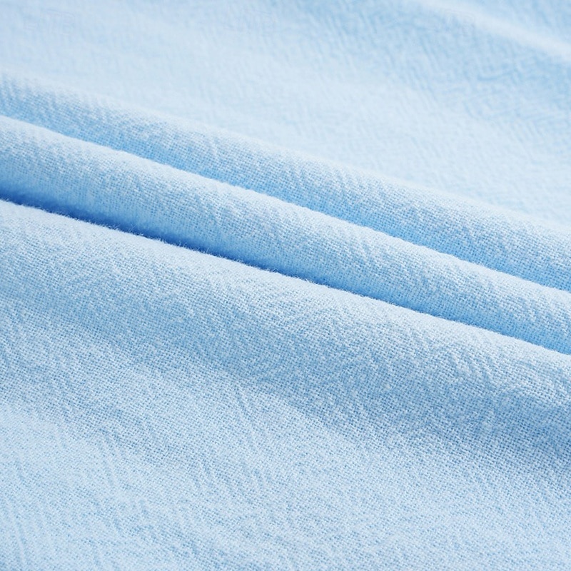 Men's Shirt Linen Shirt Summer Shirt Beach Wear Button Up Shirt Plain Vacation Daily White Pink Navy Blue Blue Long Sleeve Turndown Summer Spring & Summer Clothing Apparel4