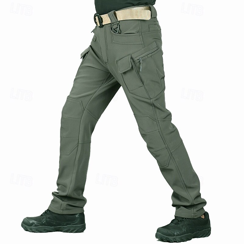 Men's Cargo Pants Hiking Pants Trousers Hiking Trousers Hiking Rain Pants Outdoor Regular Fit Waterproof Windproof Quick Dry Lightweight Pants / Trousers Pocket Elastic Waist Black Army Green Camping3
