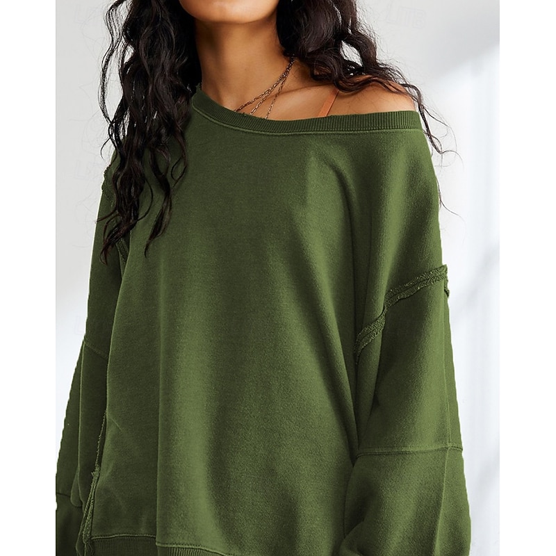 Women's Sweatshirt Track Top Pullover Split Long Sleeve Top Athleisure Fall Solid Colored Thermal Warm Wick Moisture Tennis Golf Running Sportswear Activewear Apricot Black Army Green3