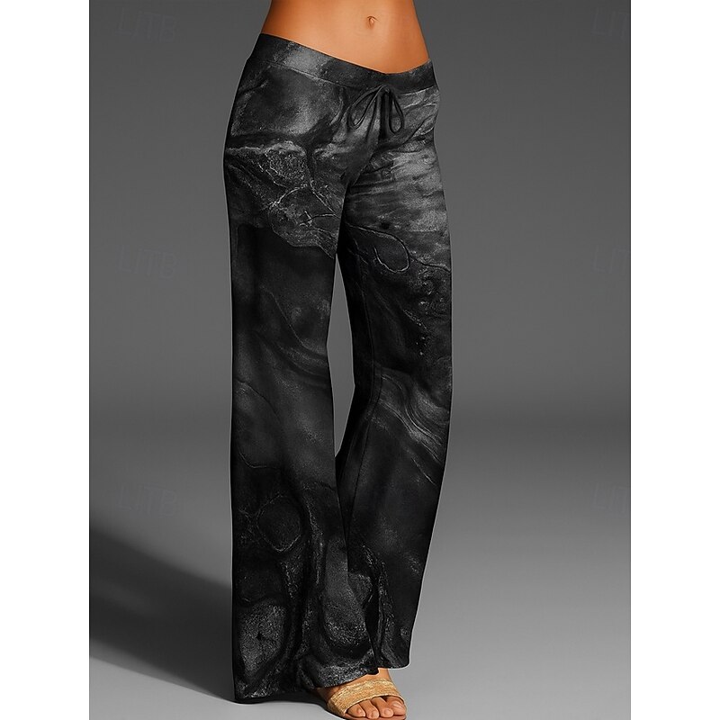 Women's Culottes Wide Leg Vacation Vintage Ethnic Style Full Length High Waist Graphic Abstract Wide Leg Quick Dry Breathability Soft Inelastic Outdoor Vacation Sport Black Pink Blue Summer Spring3