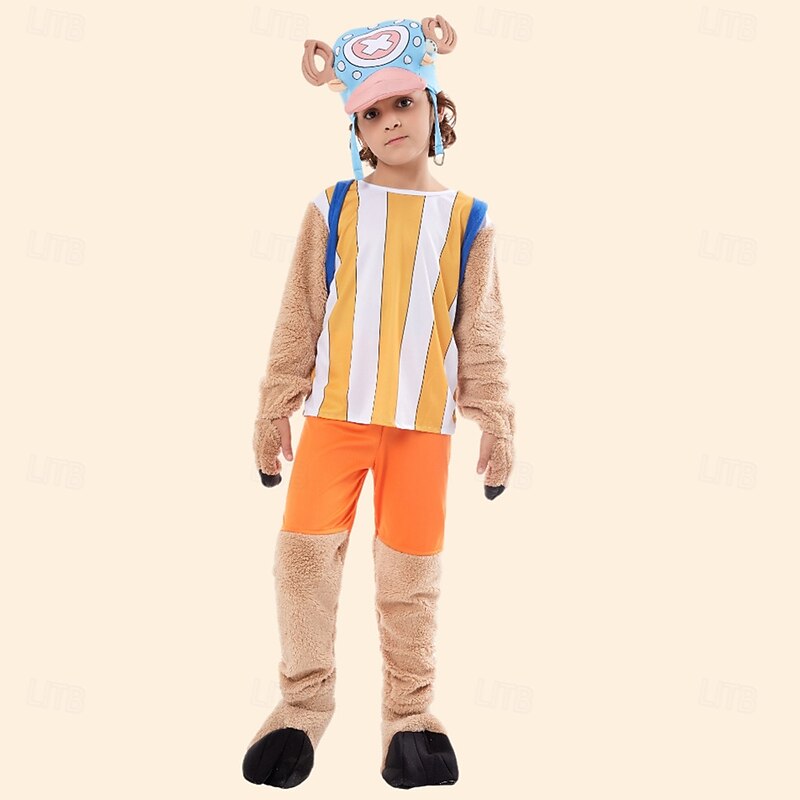 Pirate Tony Tony Chopper Anime Outfits Costume Cosplay Suits Halloween Carnival World Book Day Performance Educational Dress Up School Event Dress Up Top Pants Gloves For Boys' Kid's4
