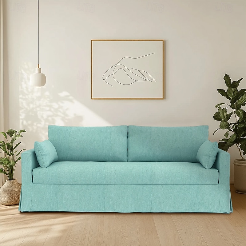 100% Cotton Sofa Cover Suitable For HYLTARP Sofa Quilted Slipcovers4