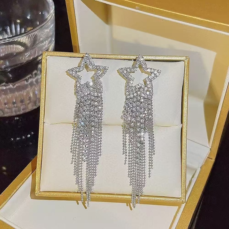 Women's Stud Earrings Tropical Poker Tropical Stylish Earrings Jewelry Silver For Party