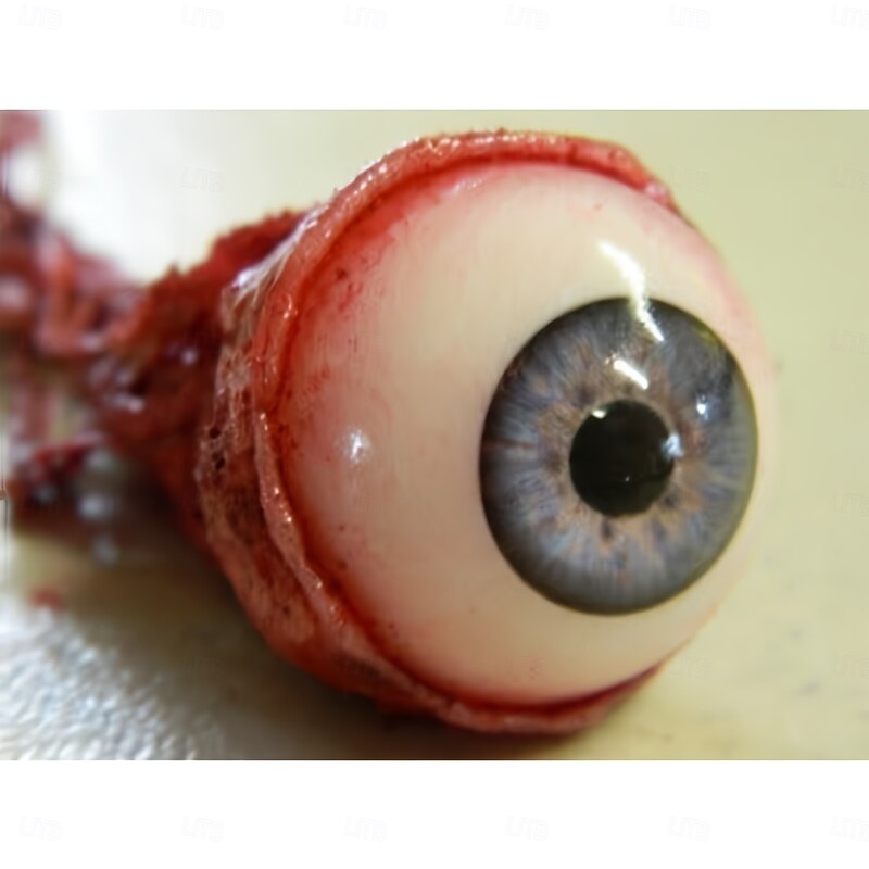 2 Pcs Bloody Eyeballs Latex Halloween Prank Props - Artificial Eyeballs for Scary Fun - Featherless Suitable for Pranks and Parties4