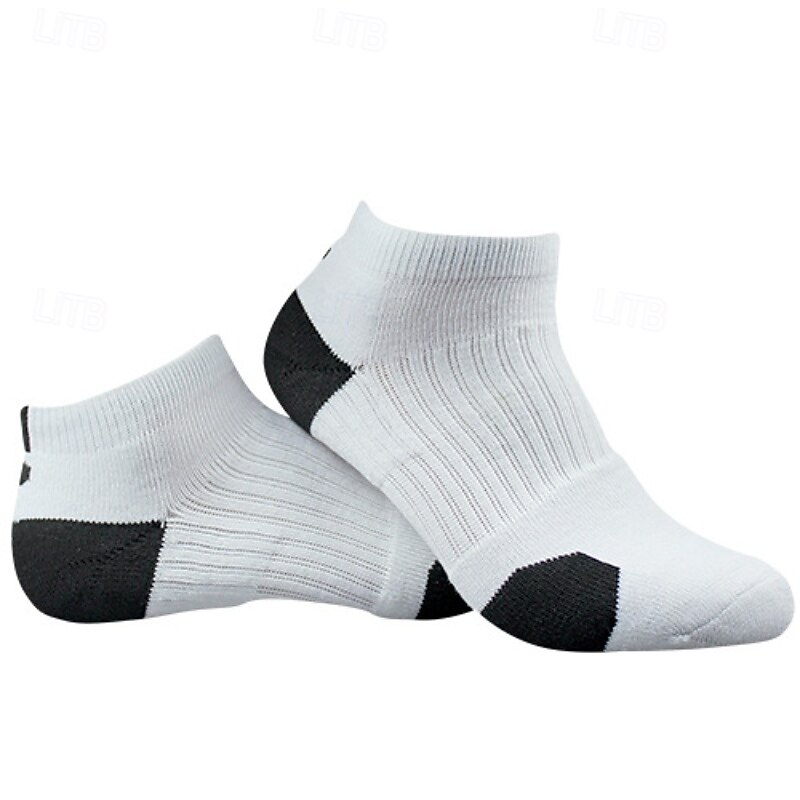 1 Pair Men's Hiking Socks Sports Socks Breathable Anti Blister Sweat-Wicking cushioned Outdoor ankle Patchwork Cotton Black White Pink for Running2