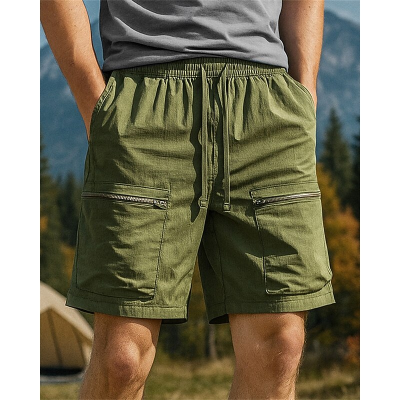 Men's Cargo Shorts Hiking Shorts sport shorts Summer Outdoor Regular Fit Waterproof Windproof Quick Dry Lightweight Shorts Drawstring Elastic Waist Black Army Green Tennis Golf Running M L XL XXL XXXL3