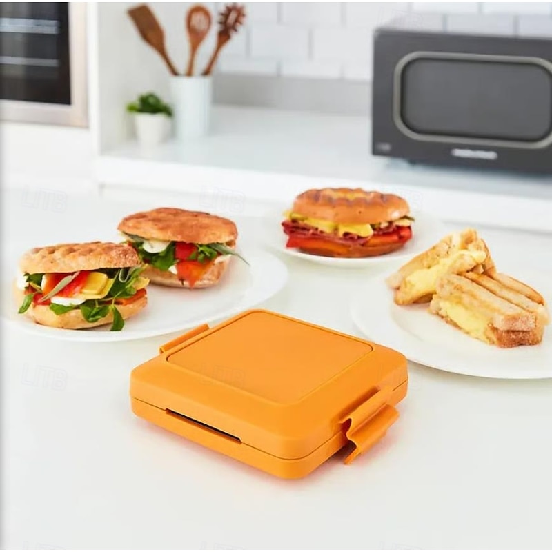 Microwave Toastie Sandwich Maker, Nonstick Microwave Sandwich Grill Pan for Quick Breakfast, Easy-to-Use Bread Toaster with Color Box, Portable Kitchen Gadget4