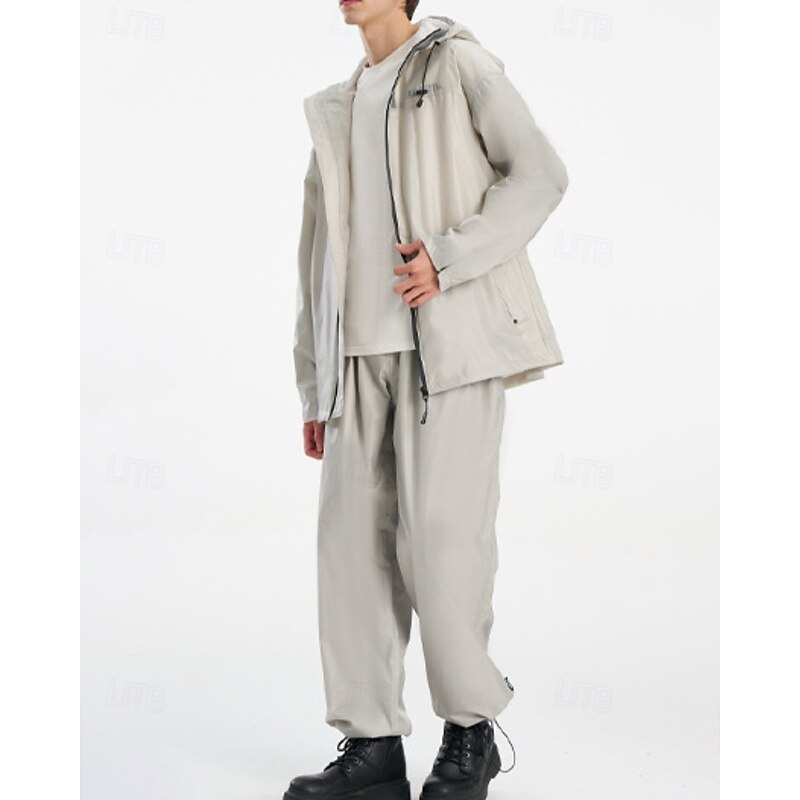 Men's Women's Outdoor Jacket Hiking Jacket rain coat Outdoor Waterproof Windproof Quick Dry Lightweight Hiking Outfits Hiking Clothes Autumn / Fall Jacket Running Camping / Hiking / Caving Solid Color4