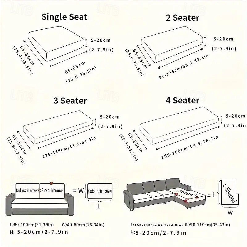 Bohemia Design Sofa Cover Stretch Sofa Seat Couch Cushion Slipcovers Boho Style, Anti-Slip Furniture Protector for Sectional 1/2/3/4 Seat Cover,L Shape Sofa Covers, Chaise Lounge Sofa Slipcover4