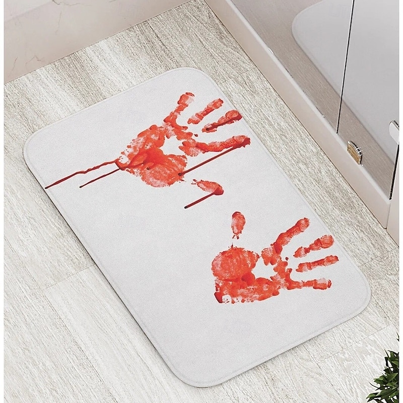 Halloween Scary Color Change Doormat Kitchen Mat Floor Mat Non-Slip Area Rug Oil Proof Rug Indoor Outdoor Mat Bedroom Decor Bathroom Mat Entrance Rug