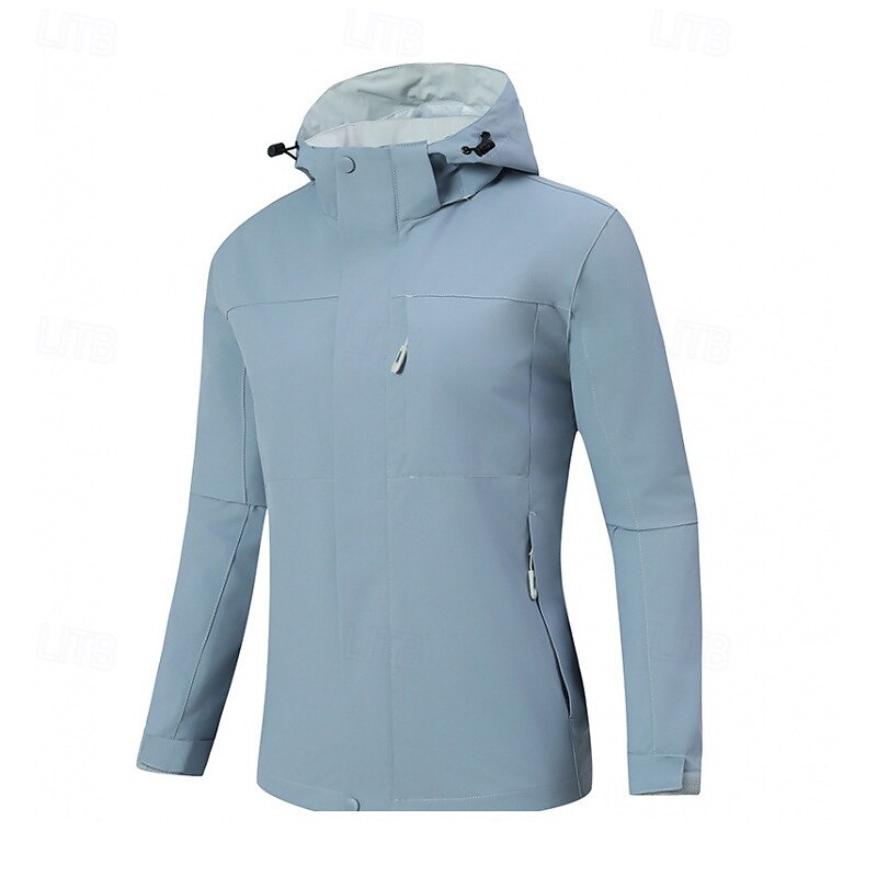 Women's Windbreaker Hiking Jacket rain coat Outdoor Waterproof Windproof Hiking Outfits Hiking Clothes Spring Autumn / Fall Top Camping / Hiking / Caving Running Black White Blue3