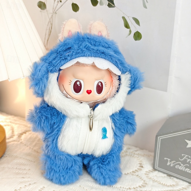 17cm Doll Clothes Outfits for Clothes Set Dolls Keychain Accessories Faking Animal Style Outfit Jumpsuit4