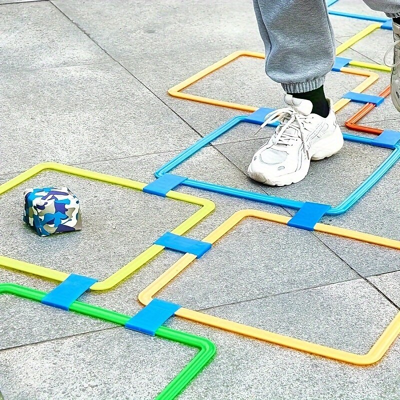 10pcs Jump Rope Block-Durable Plastic Suitable for Outdoor Fun and Agility Training in Backyard Garden and Park