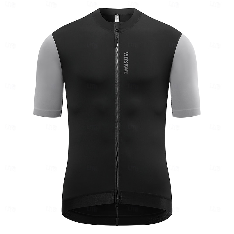WOSAWE spring and summer men's cycling short-sleeved tops quick-drying breathable road cycling clothing Slim and thin cycling clothes BD2812
