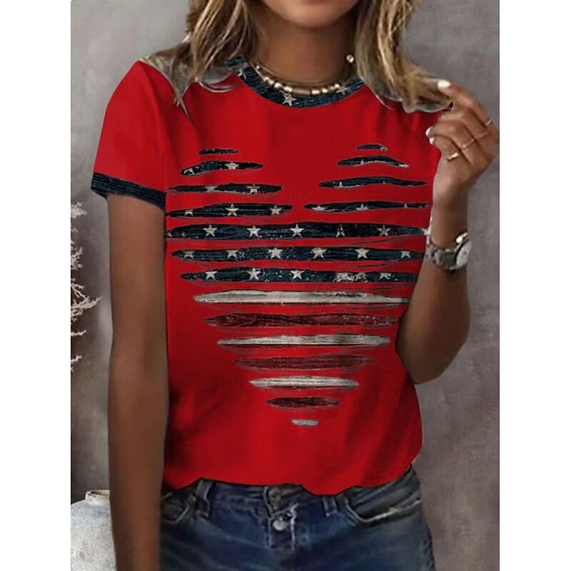 Women's Alzheimer's Print T Shirt Floral Graphic Plants Vintage Stylish Classic Short Sleeve Crew Neck Round Neck Regular Tops Daily Going out Weekend Print Black White Purple Violet Summer4