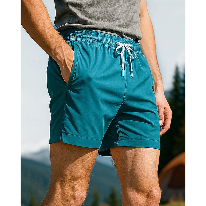 Men's Running Shorts sport shorts Outdoor Regular Fit Waterproof Windproof Quick Dry Lightweight Shorts Elastic Waist White Army Green Fishing Golf Running S M L XL XXL