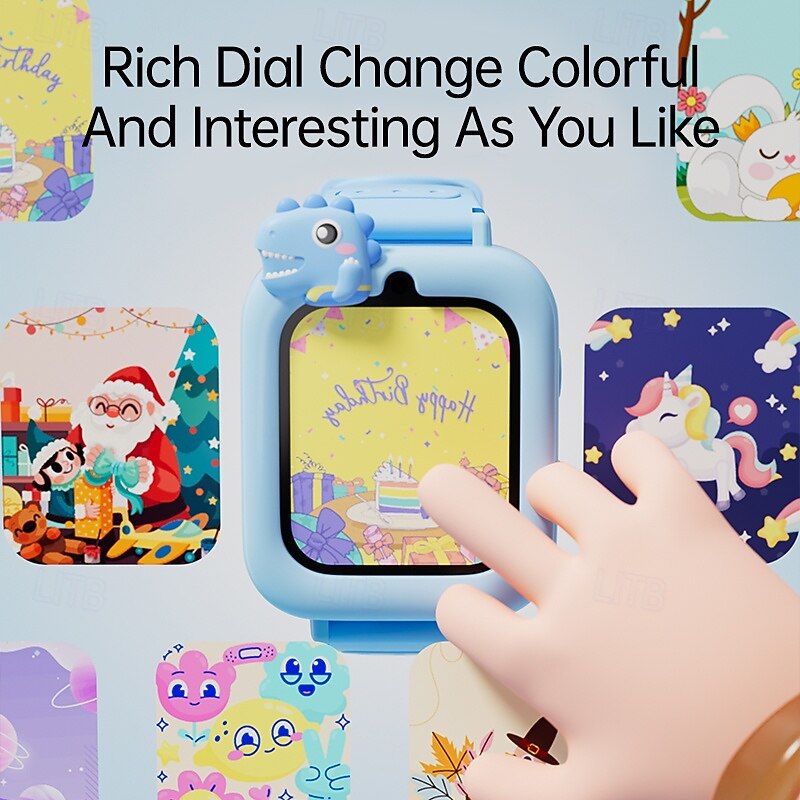 K90 Kids Smart Watch 1.83'' HD Touch Screen Camera 650mAh 20 Languages Cartoon Style Smartwatch for Boys & Girls3