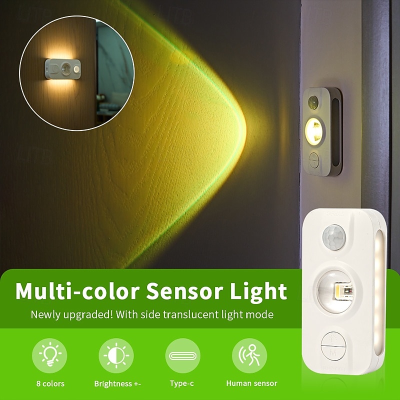 Under Cabinet Lights,Mini Rechargeable Motion Sensor Night Light Indoor Thanksgiving Day New Year's Other Battery Powered 1PC2