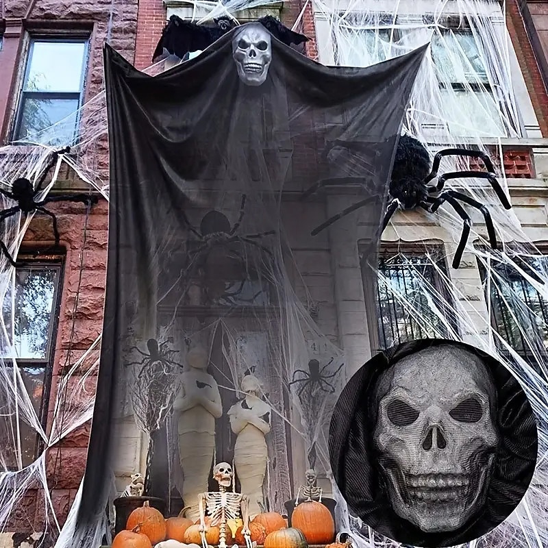 Halloween Ghost Hanging Decoration - 137.8 Inches Long No Power Required Suitable For Indoor And Outdoor Parties3