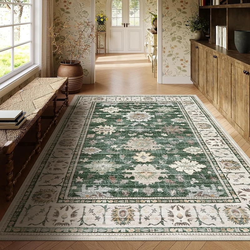 Bohemian Boho Area Rug Kitchen Mat Non-Slip Oil Proof Floor Mat Livingroom Rug Indoor Outdoor Mat Bedroom Decor Bathroom Mat Entrance Rug Door Mat