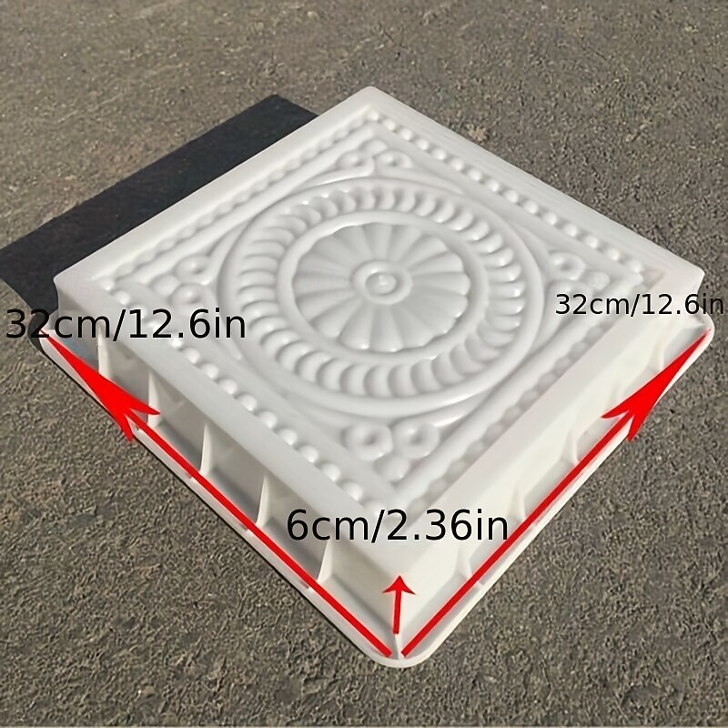1pc Petal Design Plastic Cement Mold for DIY Walkway Stepping Stones Garden Road Courtyard Paving Mould Wall Tiles Colored Tiles2