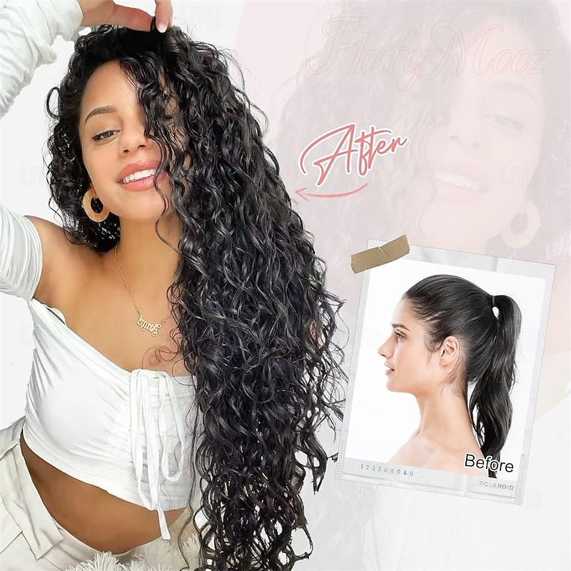 9PCS Clip in Hair Extensions 22 Inch Curly Hair Extension Long Soft Synthetic Hairpieces for Women2