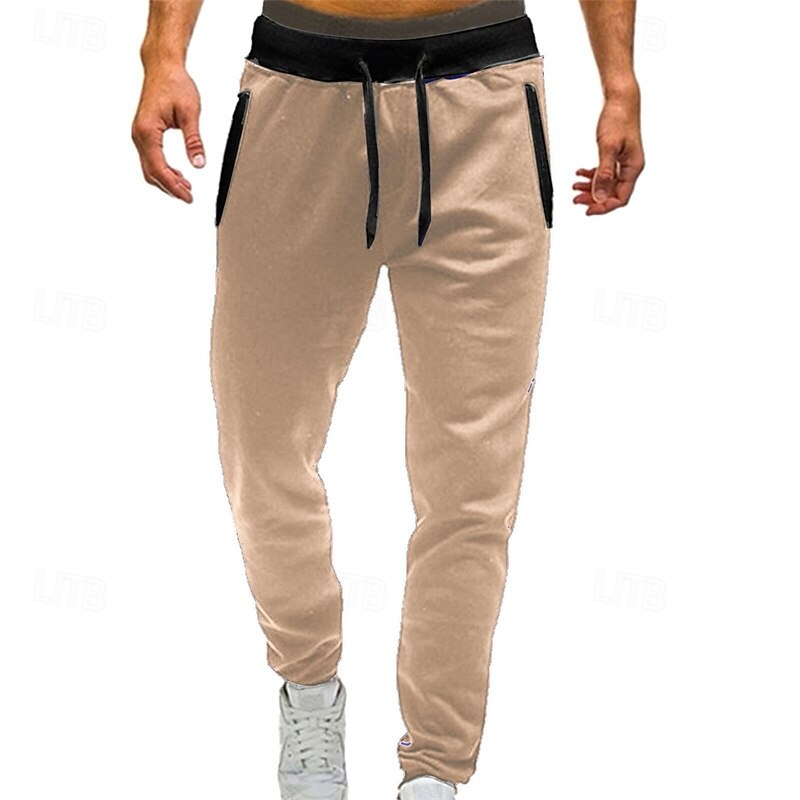 Men's Athletic Pants Sweatpants Joggers Trousers Pocket Elastic Waist Drawstring Plain Comfort Sports Outdoor Daily Fashion Casual Wine Army Green Micro-elastic4