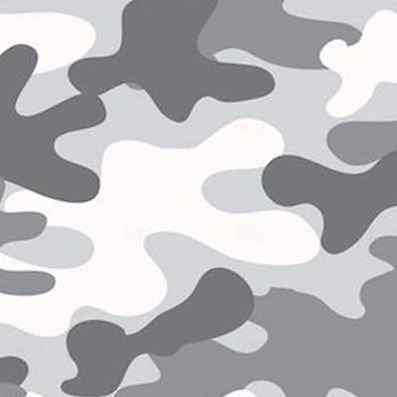 Men's Camouflage Bull Shirt Western Shirt Cowboy Shirt Long Sleeve Vintage Western Style Outdoor Daily WorkWear Fall & Winter Turndown 3D Print Front Two Pockets Button Up Shirts Black White Gray2