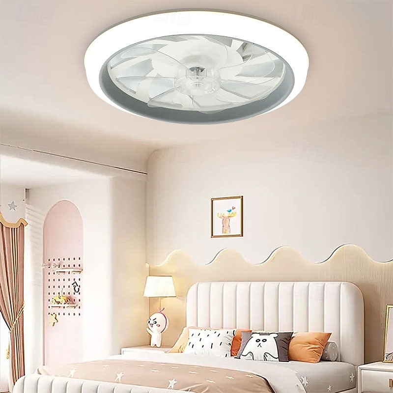 Led Ultra-Thin Ceiling Lamps Fan With Light Modern Living Room Lights Bedroom Lamp With Remote Control