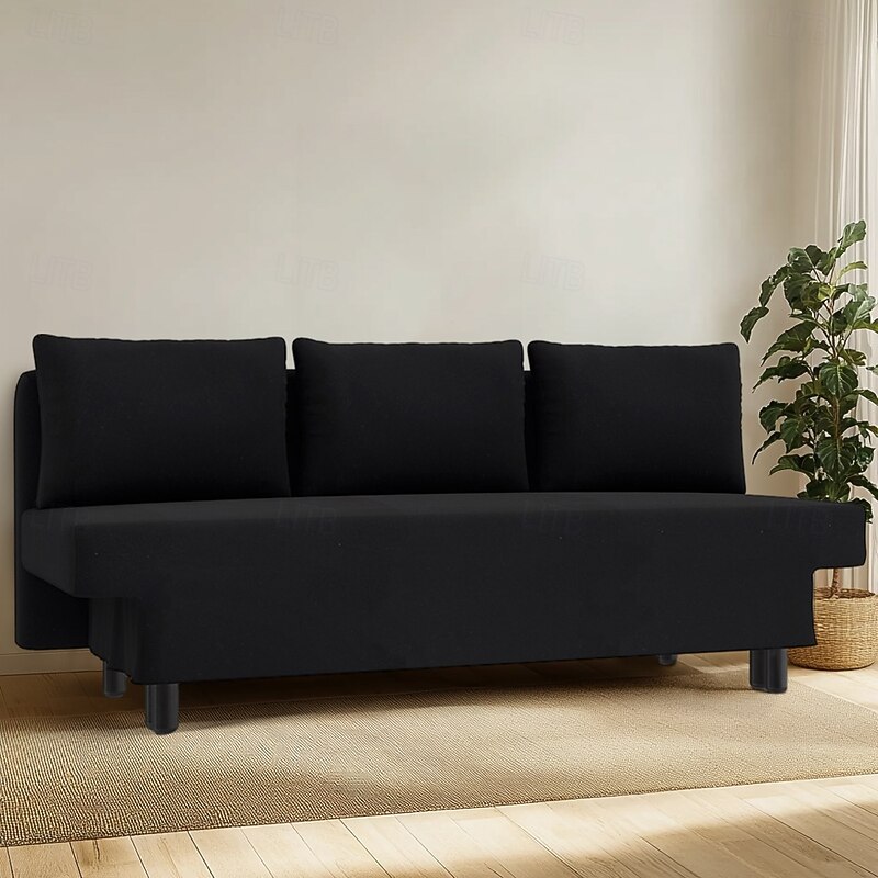 Sofa Cover Suitable For ÄLVDALEN Sofa Solid Color Quilted Velvet Slipcovers