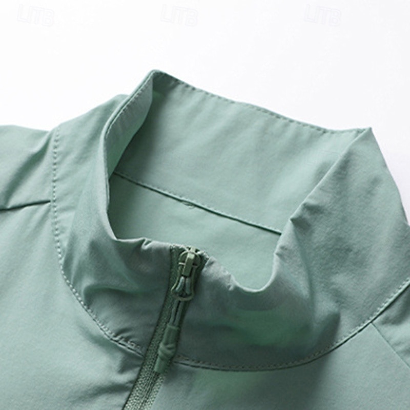 Women's Outdoor Jacket Hiking Jacket Outdoor Sun Protection Hiking Outfits Hiking Clothes Spring Autumn / Fall Top Camping / Hiking / Caving Running Red Green4