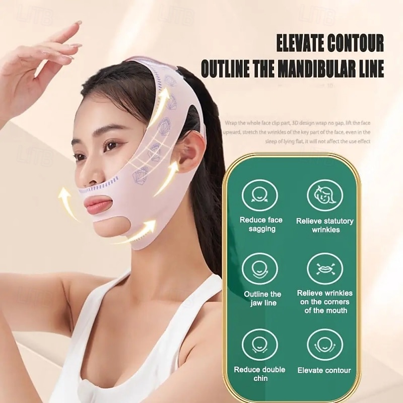 Face Slimming Bandage for Women, V Line Lifting Strap Chin Cheek Lift Belt, Anti-Wrinkle Face Shaper Beauty Tool for Facial Skin Care3