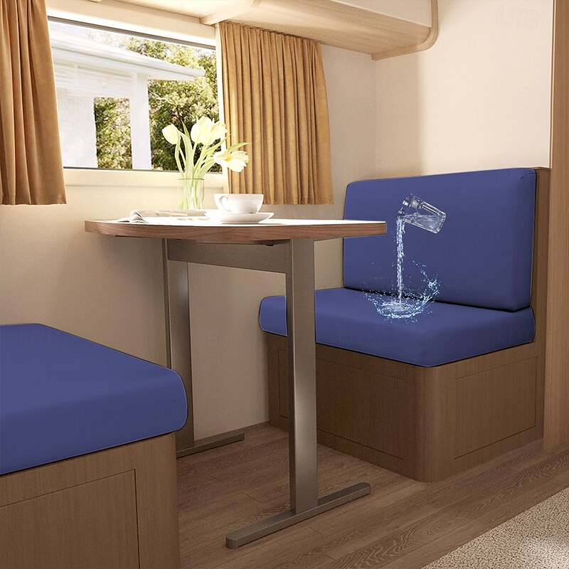 Waterproof Milk Silk Stretch Rv Dinette Cushion Covers Thickened, Durable, and Non-Slip Design - Easy to Clean, All-Season Protector for Motorhome Seats3