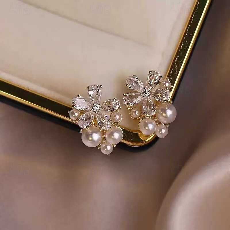 Women's Stud Earrings Tropical Joy Stylish Earrings Jewelry Gold For Party4