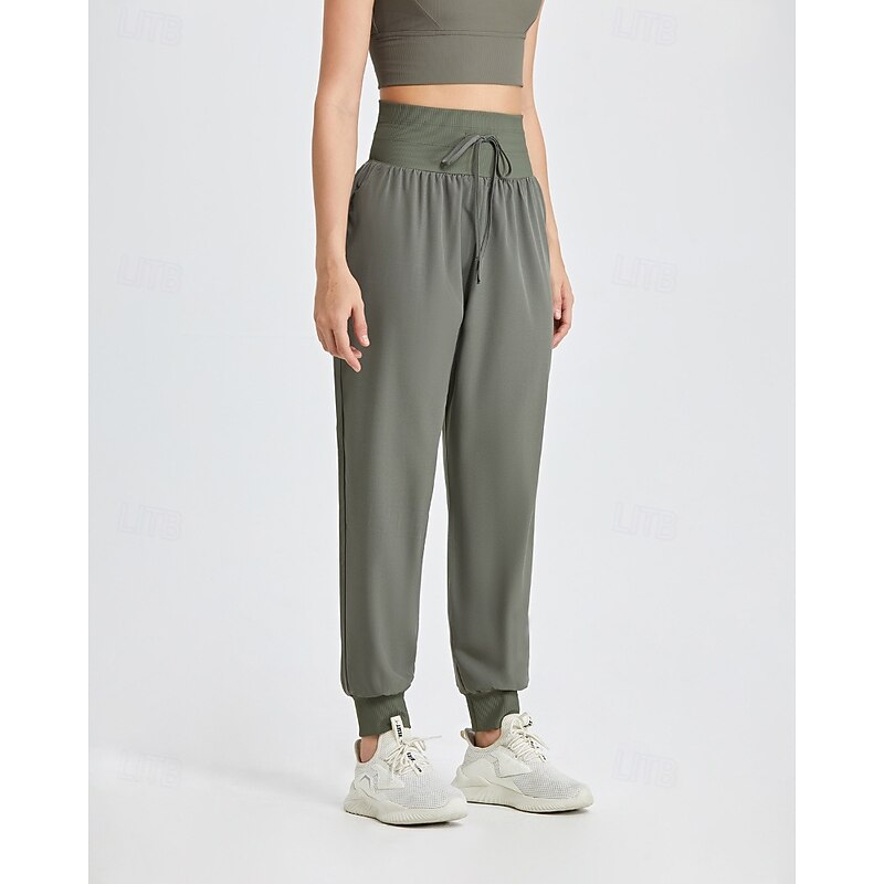 Women's Sweatpants tracksuit bottoms Drawstring Bottoms Outdoor Sports & Outdoor Casual Elastic Tennis Golf Running Regular Fit Sportswear Activewear Solid Colored Black Green Khaki4