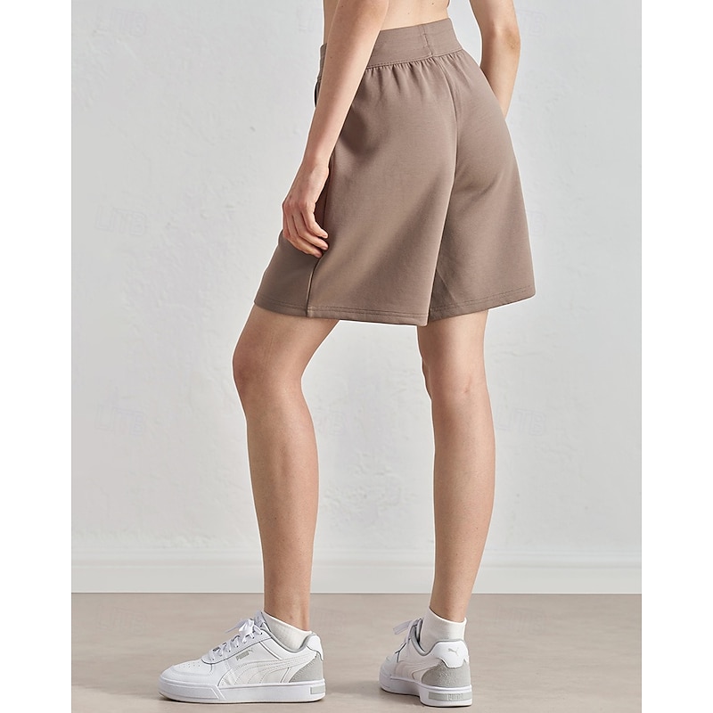 Women's fitness pants Pilates Pants Yoga Pants Drawstring with Pockets Lightweight High Waist Gym Pilates Zumba Bottoms Solid Color Black White Blue Sports Activewear Micro-elastic Loose Fit3