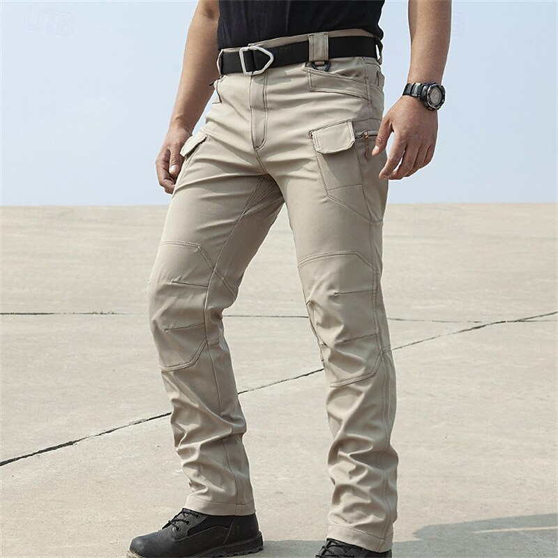 Men's Cargo Pants Hiking Pants Trousers Hiking Trousers Hiking Rain Pants Outdoor Regular Fit Waterproof Windproof Quick Dry Lightweight Pants / Trousers Zipper Pocket Black Green Camping / Hiking2