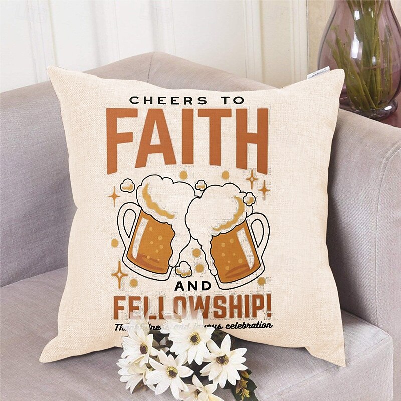 Oktoberfest German Bavarian Decorative Toss Pillows Cover 1PC Soft Square Couch Cushion Funny Beer Design2