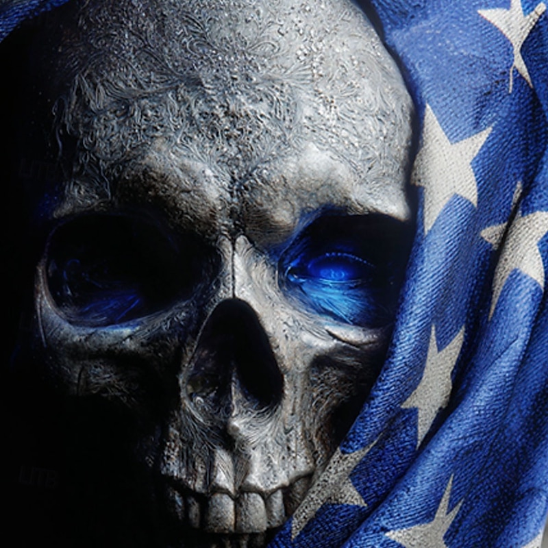 Patriotic T Shirts For Men American US Flag T shirt Short Sleeve T shirt 3D Print Crew Neck Shirt Retro Vintage Casual Street Casual Bar Black White Dark Blue Spring & Summer Clothing Apparel S M L2