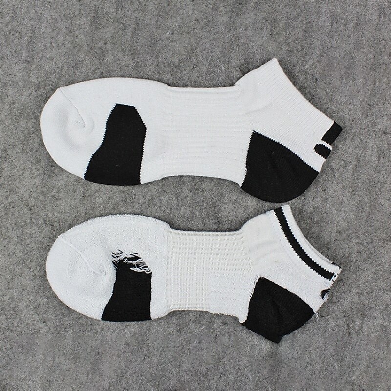 1 Pair Men's Hiking Socks Sports Socks Breathable Anti Blister Sweat-Wicking cushioned Outdoor ankle Patchwork Cotton Black White Pink for Running3