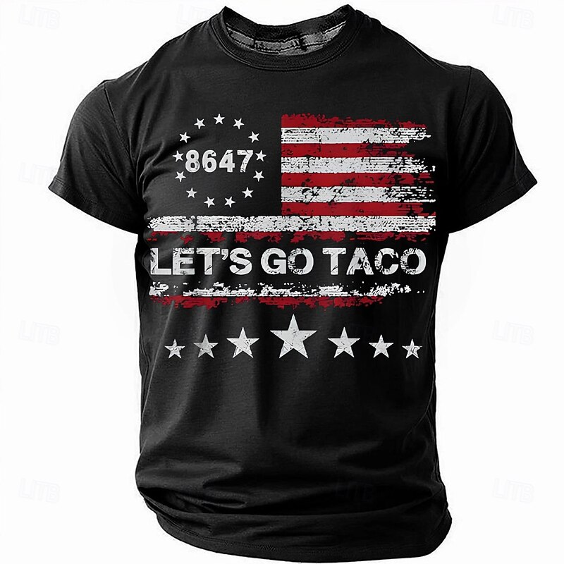Patriotic T Shirts For Men Veterans T Shirt Short Sleeve T shirt 3D Print Crew Neck Shirt Fashion Daily Casual Street Casual Daily Red Blue Green Summer Spring All Seasons Clothing Apparel S M L XL