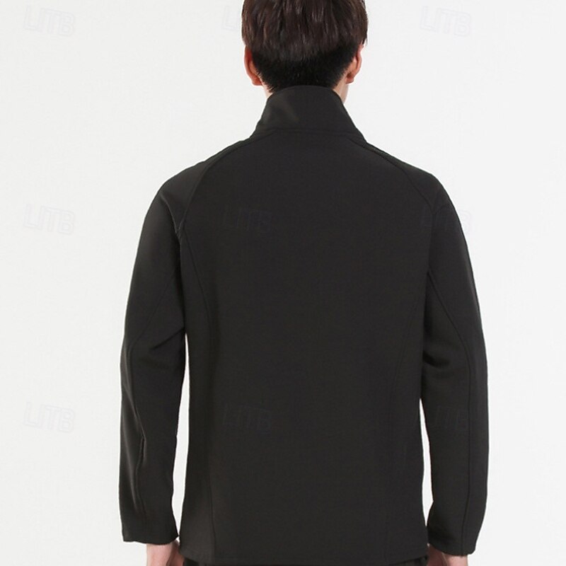 Men's Hiking Jacket Hiking Fleece Jacket Winter Outdoor Thermal Thick Winter Fleece Jacket Black Red Dark Navy Royal Blue Grey4