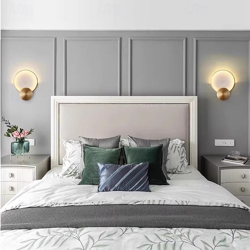 LED Indoor Wall Light Marble 1-Light Wall Light Modern Bedroom Bedside Wall Sconce Simple Corridor Stairwell G9 Wall Mounted Lamp for Living Room Study Corridor Dining Room Balcony2