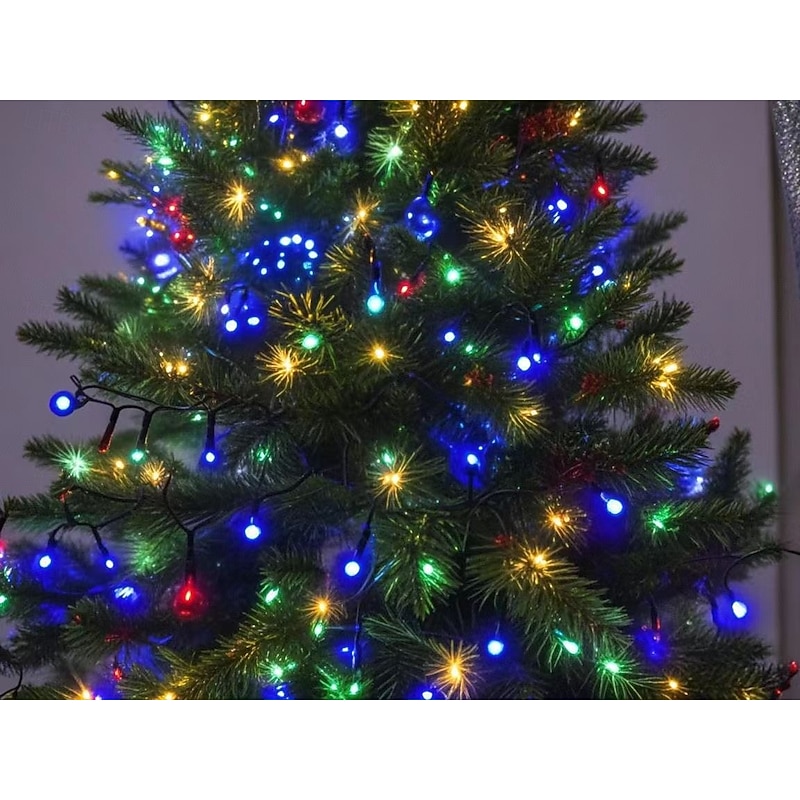 15m String Lights 800 LEDs EL 5mm 1Set Mounting Bracket 1PC Multi Color Creative String Lights Holiday Lights Outdoor Holiday Wedding 24 V2